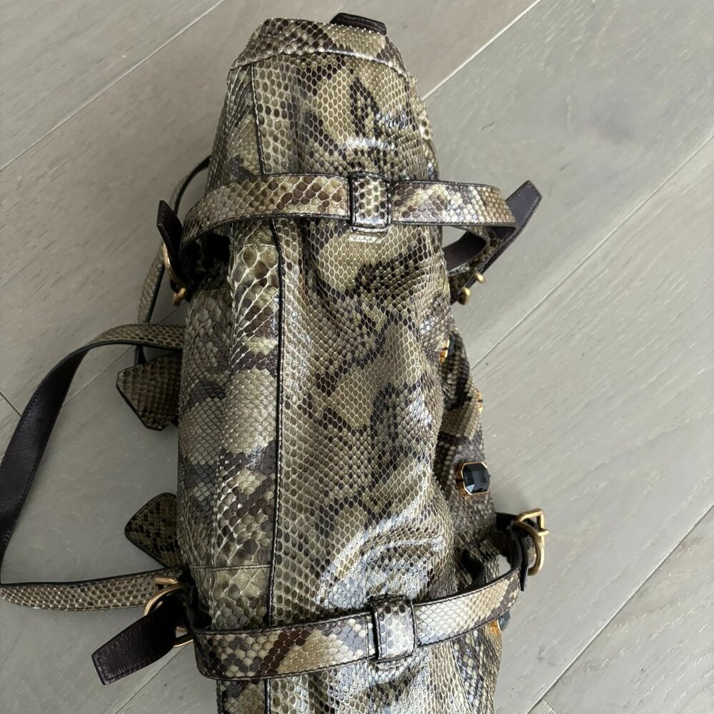 Prada Python Swarovski Shoulder Bag BL0579 Pitone Pietre - Picture 7 of 12